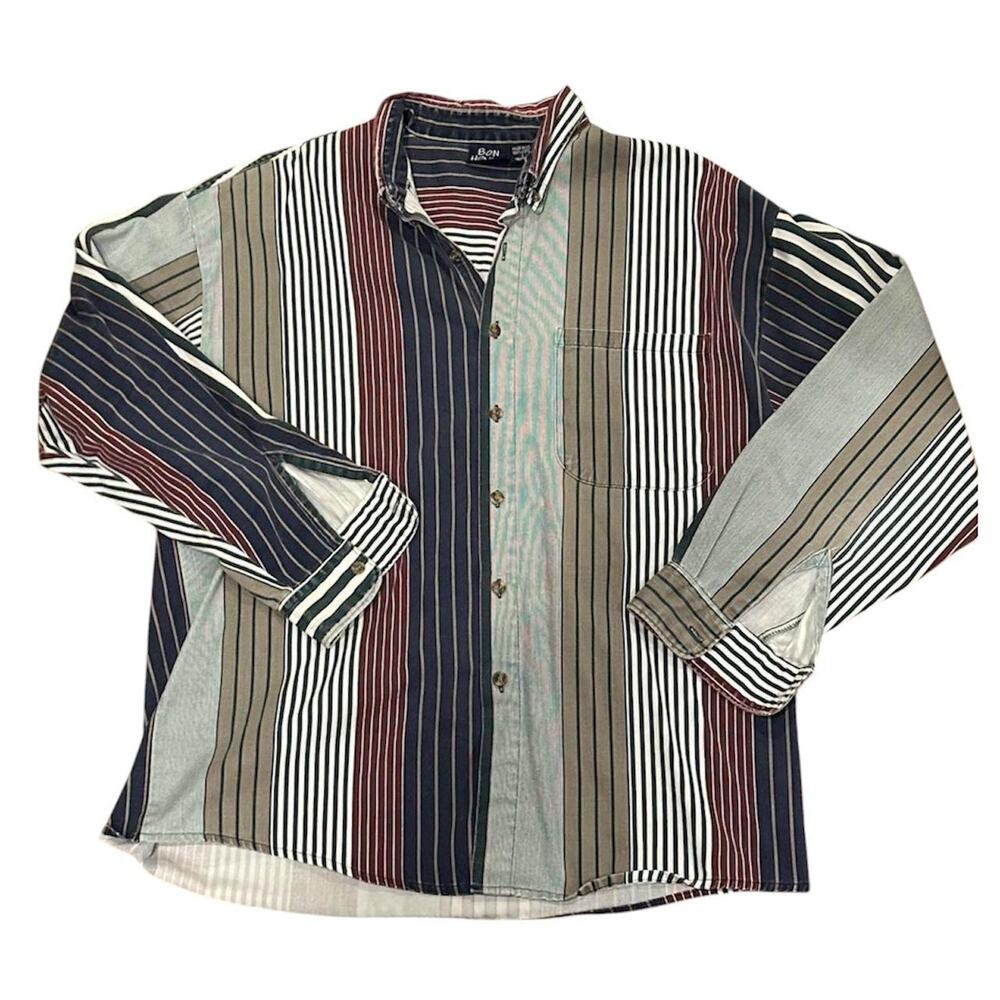 90s multi coloured striped long sleeved